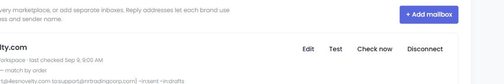 Reply addresses in Message Hub with empty support email and sender-name fields and the Add reply address button.